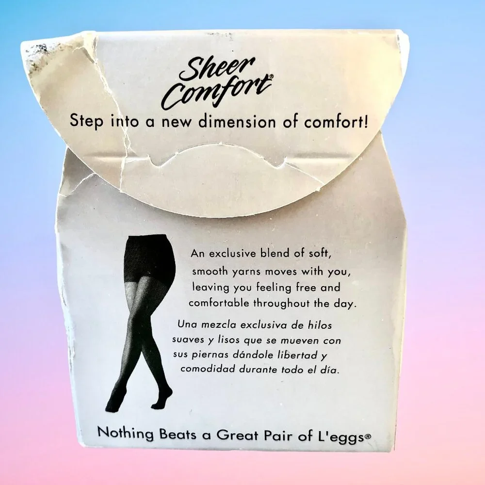 Leggs Sheer Energy Pantyhose Jet Black Control Top Enhanced Toe size A